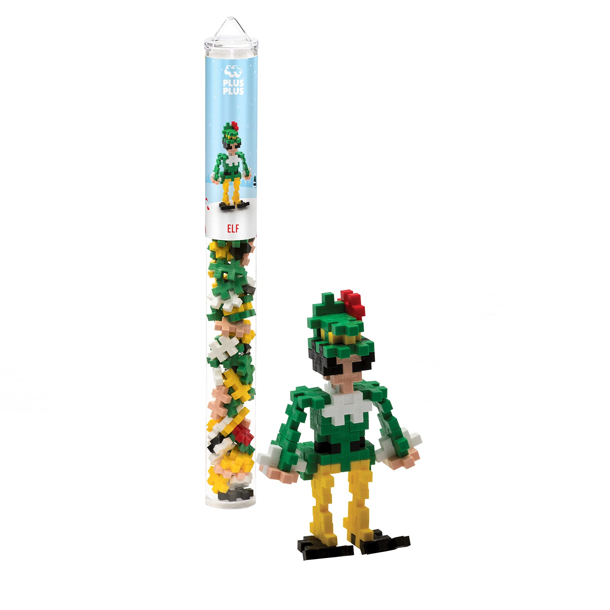 Plus Plus - Mini Maker Tube - Elf - 70 Piece, Construction Building Stem Toy, Interlocking Mini Puzzle Blocks For Kids