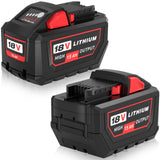 2Pack 15000mAh Lithium-ion Battery Replacement for Milwaukee 18V Battery Long Runtime Compatible with Milwaukee 18V Lithium Batt