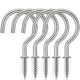DRT DERUITAI Cup Screw Hooks,1 inch Metal Screw in Ceiling Hooks 100 Pack Plant Hanger Wind Chimes Hooks Great for Hanging Indoo