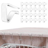 24 Pieces Clear Tablecloth Clips, Durable Plastic Table Cover Holders, Windproof Transparent Clamps for Securing Tablecloths Ind