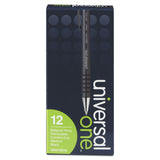 Universal Comfort Grip Ballpoint RT Pen, Black Ink, Medium 1mm, Dozen (15510)