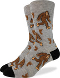 Good Luck Sock MenS Bigfoot Crew Socks Grey, Shoe Size 712