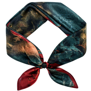 100% Silk Head Scarf For Women - 27 Hair Scarves Satin Head Scarf Bandanas Square Silk Hair Night Sleeping With Gift Packed (F