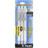 PILOT PEN Black FRIXION CLICKER PENS 3/PK