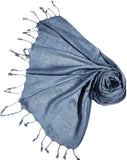 Saba Fashion Women Striped Scarf Shawl Dupatta Hijab Wrap Scarves Stoles (Grey)