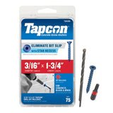 Tapcon 28355 3/16x1-3/4 Blue Star Drive Bugle Head Concrete Anchors 75/Box