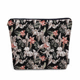 Kalygon Woman Makeup Bag Tropical Palms, Hawaii Hibiscus Flowers Palm Leaves Makeup Bags Travel Cosmetic Bags Toiletry Makeup Or