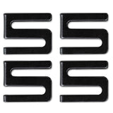 Alera ALESW59SHBL Metal Wire Shelving S Hooks Black (4Piece/Pack)