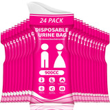 HOKINETY Disposable Urine Bag for Travel - 900ML Portable Pee Bags for Women Men 24 PCS Emergency Vomit Bags Unisex Toilet Urina