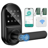 Smart keypad Door Lock with Handle,Fingerprint Keyless Entry Digital Lock with Built-in doorbell for Front Door,Bedroom,biometri