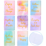 Inspirational Gifts Notepads Mini Notebooks Bulk Small Pocket Notepads for School Office Travel Home Supplies, 8 Styles(Watercol