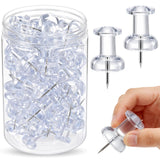 Outus 60 Pcs Giant Push Pins Jumbo Tacks 1 Inch Plastic Head for Cork Board Map Posters Decorations Gifts Under 10 Dollars (Tran