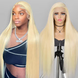 Alididi 613 Lace Front Wig Human Hair 180 Density Blonde Wig Human Hair