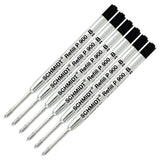 Lanier Pens Combo Pack Pack of 6 Schmidt P900 B Parker Style Ballpoint Refill Black Ink Broad Tip