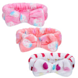 3 Pcs Towel Headbands for Women Headband for Washing Face Facial Hair Band Skincare Microfiber Bowtie Headband Makeup Terry Clot
