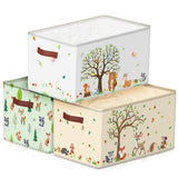 Boao 3 Pack Christmas Storage Bin Collapsible Large Christmas Storage Baskets for Gifts Empty Candy Holiday Decor Canvas Laundry