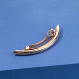 Yheakne Tube Bar Hair Clip Barrette Gold Tube Hair Barrette Clamp Minimal Metal Hair Barrette Clips Decorative Hair Accessories