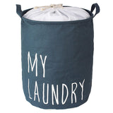 Styleys Folding Laundry Bag For Clothes 63 Liters With Drawstring Closure (S11050 Navy Blue)