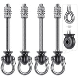 Dolibest Heavy Duty Swing Hangers, Stainless Steel 304 Swing Bolts, 180 Swing, Perfect for Playground, Porch, Yoga, Hammock Chai