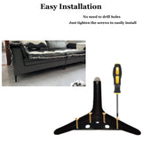 4.7 inch/12cm Matte Black Metal Furniture Legs Set of 4, DIY Replacement for Short Cabinet Legs, Sofa Legs, Small Dresser Legs