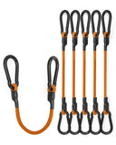 8 Pcs 12 Inch Carabiner Bungee Cord with Aluminum Alloy Hooks, Orange Bungee Straps with Superior Elasticity & Excellent UV Prot