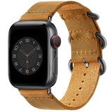 Vintage Leather Bands Compatible with Apple Watch Band42mm 44mm 45mm 49mm,Genuine Leather Retro Strap Compatible for Men Women i
