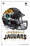 Trends International NFL Jacksonville Jaguars - Drip Helmet 20 Wall Poster, 22.375 x 34, White Framed Version