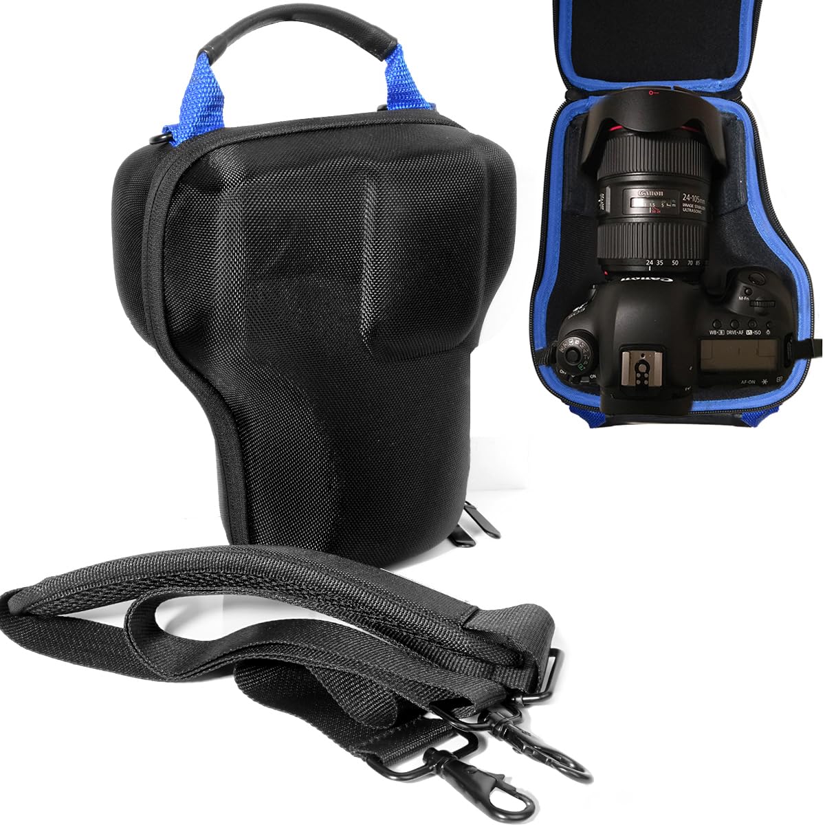 Alltravel Dslr Camera Case Compatible With Canon Eos Rebel T7, T7I, T6, T8I, Sl3, Eos 2000D, 4000D, 90D, Eos M50 Mark Ii, Eos 5D