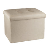 Alasdo Ottoman Storage Ottoman Footrest Folding Ottoman With Srorage Small Ottoman Foot Rest For Living Room Study Bedroom Beige