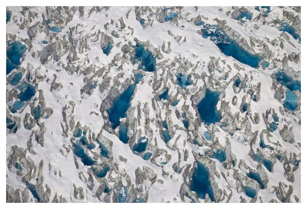 Meltwater Lakes On Hubbard Glacier, Wrangell-St. Elias National Park, Alaska-Paper Art-50,,X34,,