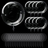 Sumind 40 Pcs Bobo Balloons Clear Balloons for Stuffing Bubble Transparente Burbuja for Valentines Christmas Wedding Birthday Pa