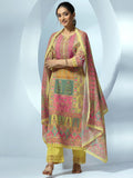 Libas Women'S Linen Kurta Sets (48864_Yellow_M)