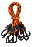 Kotap MABC24 All Purpose Adjustable Bungee Cords with Hooks, 24Inch, Orange/Black, 10 Count