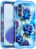 Hekodonk for Galaxy S23 FE Case,Three Layer Heavy Duty Shockproof Protection Hard Plastic+Soft Silicone Full Body Drop Protectiv