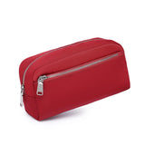 YONBEN Nylon Female cosmetic bags Canvas toiletry bags Wash bags with large capacity Simple design (Nylon/Burgundy Red)