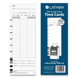 Lathem Model 700E Clock Single Sided Time Cards Black Print Color 100 / Pack