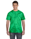 TieDyed TieDye 5.4 Oz, 100% Cotton TShirt, Spider Kelly, L