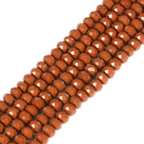 Red Jasper 6mm Gemstone Faceted Rondelle Loose Beads DIY Jewelry Making Beads 16 Inch