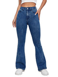 Toplot High Waist Flare Leg Jeans (Jeans-5155-Blue-32),Blue,32,B0CVB7KH96