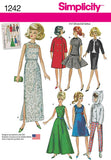 Simplicity 1242 Vintage Fashion 11.5 Doll Clothes Sewing Pattern, One Size Only