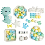 Silicone Loose Beads Set Dinosaur Kit for DIY Jewerly Accessories Necklace Bracelet TZ004