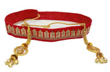 Navti Creations WomenS Red Kamarband (Bridal Belt) With Golden Embroidery (Adjustable) Width 3Cm /Waist Hip Belt/Lehnga Belt