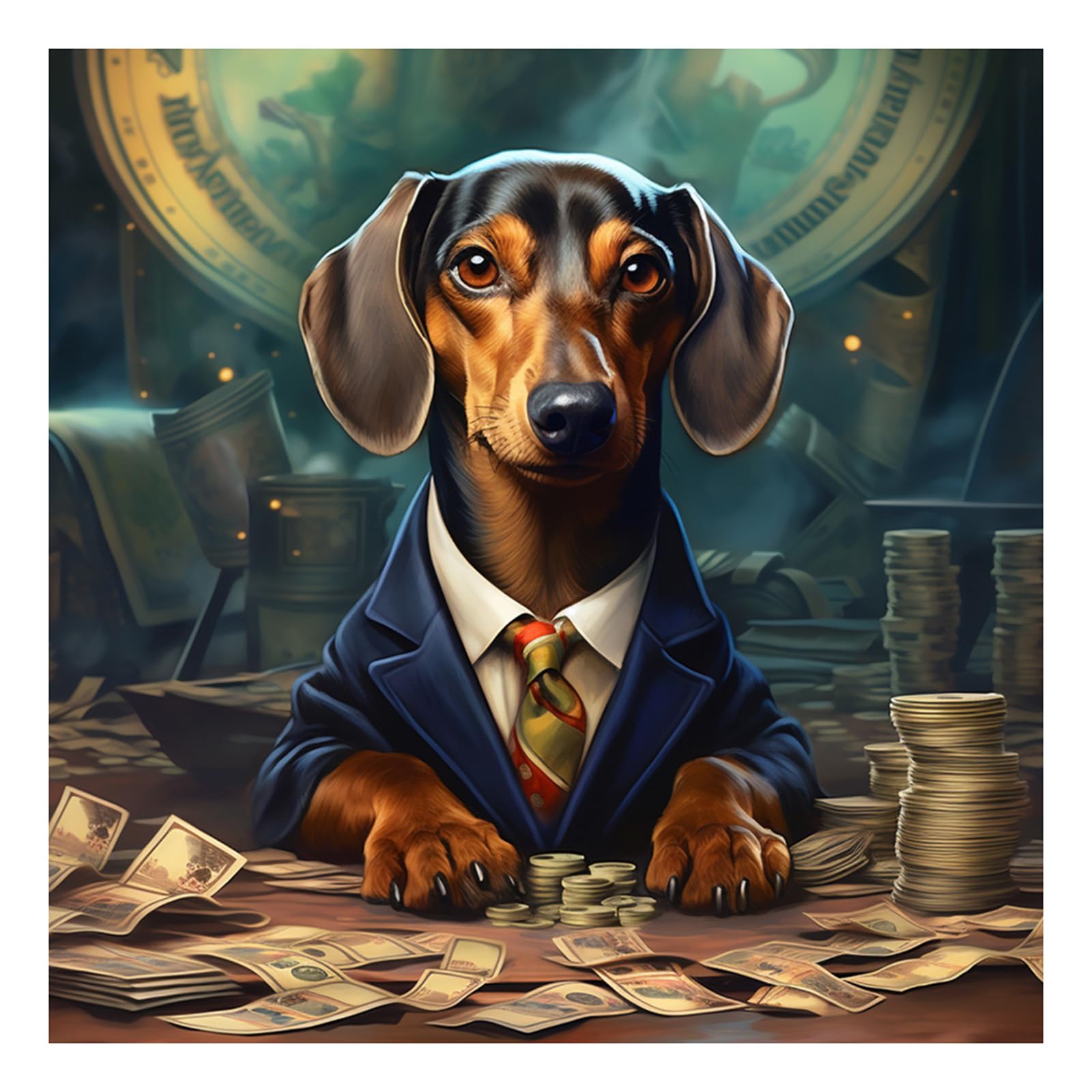 SJUTOUCI Dog Diamond Art Painting Kits for Adults, Dachshund Diamond Art Kits for Beginners, 5D DIY Full Drill Gem Craft Art for