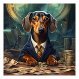 SJUTOUCI Dog Diamond Art Painting Kits for Adults, Dachshund Diamond Art Kits for Beginners, 5D DIY Full Drill Gem Craft Art for