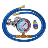 R134A Refrigerant Charge Hose Kit, 1/4SAE Port for R12 R22 Air Conditioning, 59 Recharge Hose with 2.75 Gauge, Removable Uni