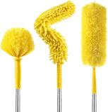 Newliton 17FT Extendable Duster with 2-9 ft Extension Pole for High Ceilings, Newliton Cobweb Duster for Ceiling Fans Hard-to-Reach Areas, Long Handle Microfiber Dusting Tool for Home Cleaning