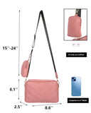 Adisa Women'S Girls Cross Body Sling Bag With Pouch (D. Pink),D. Pink,,B0CWVVQMX4