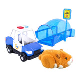 ZhuZhu City Police Car with Hamster Mr. Squiggles - Perfect for Boys & Girls! Interactive Hamster & Patrol Car with Sirens & Sou