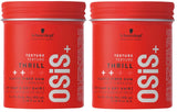OSiS+ Thrill Fibre Gum, 2.8 oz (2 Pack) - Medium Hold Flexible Style Control - Bendable and Moldable Texturizing - Mega-Fibers a