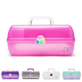 Caboodles OnTheGo Girl Makeup Box, Hot Pink Sparkle, Hard Plastic Makeup Organizer Box, BuiltIn Mirror, Secure Latch for Safe